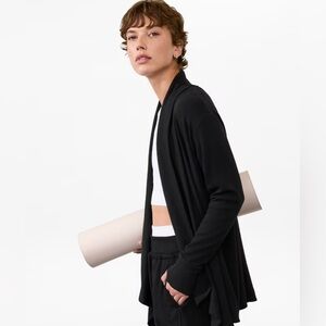 Athleta Black Open Front Cardigan